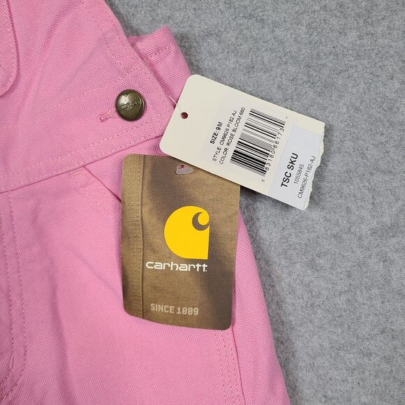 Baby Girl Clothes New Carhartt 9 Month Pink Adjustable Strap Overalls NWT - Picture 4 of 7